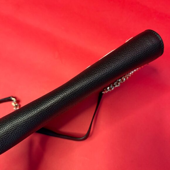 Kate Spade Black & White Woven Unique Crossbody Bag – Boho Geometric Chain Strap - Picture 8 of 11